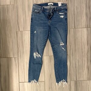 Abercrombie & Fitch Ripped Blue Skinny Jeans